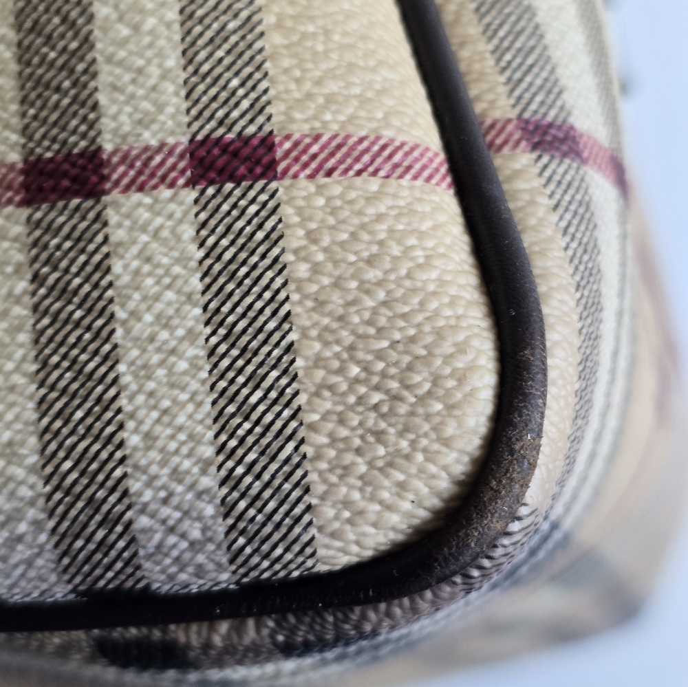 Burberry Haymarket Check Boston Bag Brown - Picture 15 of 16